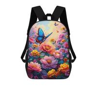 sinyumoney Mochilas Para Niños 17inch Mochila Colorful Butterfly Garden-7 Mochila Impresa En 3D Para La Escuela Mochila De Moda Mochilas De Viaje Mochilas Escolares Para La Escuela O Para Viajar