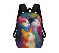 sinyumoney Mochilas Para Niños 17inch Mochila Colorful Cats Painting Mochila Impresa En 3D Para La Escuela Mochila De Moda Mochilas De Viaje Mochilas Escolares Para La Escuela O Para Viajar