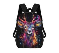 sinyumoney Mochilas Para Niños 17inch Mochila Colorful Deer Art Print-1 Mochila Impresa En 3D Para La Escuela Mochila De Moda Mochilas De Viaje Mochilas Escolares Para La Escuela O Para Viajar