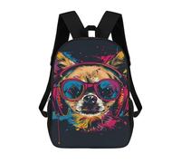 sinyumoney Mochilas Para Niños 17inch Mochila Colorful Dog Headphones Art -2 Mochila Impresa En 3D Para La Escuela Mochila De Moda Mochilas De Viaje Mochilas Escolares Para La Escuela O Para Viajar