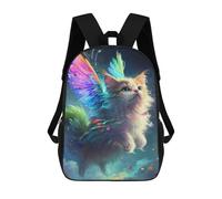 sinyumoney Mochilas Para Niños 17inch Mochila Colorful Fantasy Kitten Wings Mochila Impresa En 3D Para La Escuela Mochila De Moda Mochilas De Viaje Mochilas Escolares Para La Escuela O Para Viajar