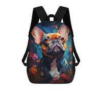 sinyumoney Mochilas Para Niños 17inch Mochila Colorful French Bulldog Artwork Mochila Impresa En 3D Para La Escuela Mochila De Moda Mochilas De Viaje Mochilas Escolares Para La Escuela O Para Viajar