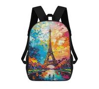 sinyumoney Mochilas Para Niños 17inch Mochila Colorful Parisian Sunset Mochila Impresa En 3D Para La Escuela Mochila De Moda Mochilas De Viaje Mochilas Escolares Para La Escuela O Para Viajar