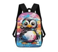 sinyumoney Mochilas Para Niños 17inch Mochila Colorful Penguin Artwork -1 Mochila Impresa En 3D Para La Escuela Mochila De Moda Mochilas De Viaje Mochilas Escolares Para La Escuela O Para Viajar