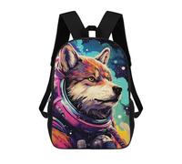 sinyumoney Mochilas Para Niños 17inch Mochila Cosmic Canine Explorer Mochila Impresa En 3D Para La Escuela Mochila De Moda Mochilas De Viaje Mochilas Escolares Para La Escuela O Para Viajar