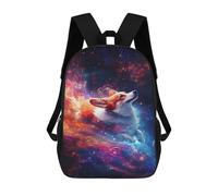 sinyumoney Mochilas Para Niños 17inch Mochila Cosmic Corgi Adventure-3 Mochila Impresa En 3D Para La Escuela Mochila De Moda Mochilas De Viaje Mochilas Escolares Para La Escuela O Para Viajar