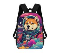 sinyumoney Mochilas Para Niños 17inch Mochila Cosmic Dog Astronaut Mochila Impresa En 3D Para La Escuela Mochila De Moda Mochilas De Viaje Mochilas Escolares Para La Escuela O Para Viajar