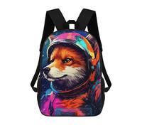 sinyumoney Mochilas Para Niños 17inch Mochila Cosmic Fox Explorer-17 Mochila Impresa En 3D Para La Escuela Mochila De Moda Mochilas De Viaje Mochilas Escolares Para La Escuela O Para Viajar