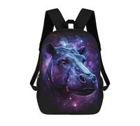 sinyumoney Mochilas Para Niños 17inch Mochila Cosmic Hippo Portrait Print-1 Mochila Impresa En 3D Para La Escuela Mochila De Moda Mochilas De Viaje Mochilas Escolares Para La Escuela O Para Viajar