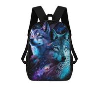 sinyumoney Mochilas Para Niños 17inch Mochila Cosmic Wolf Pair Art Print Mochila Impresa En 3D Para La Escuela Mochila De Moda Mochilas De Viaje Mochilas Escolares Para La Escuela O Para Viajar
