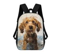 sinyumoney Mochilas Para Niños 17inch Mochila Cute Dog in The Water Mochila Impresa En 3D Para La Escuela Mochila De Moda Mochilas De Viaje Mochilas Escolares Para La Escuela O Para Viajar