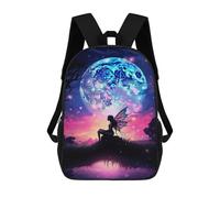 sinyumoney Mochilas Para Niños 17inch Mochila Enchanted Moonlit Fairy Scene Mochila Impresa En 3D Para La Escuela Mochila De Moda Mochilas De Viaje Mochilas Escolares Para La Escuela O Para Viajar