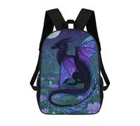 sinyumoney Mochilas Para Niños 17inch Mochila Enchanted Night Dragon Pond Mochila Impresa En 3D Para La Escuela Mochila De Moda Mochilas De Viaje Mochilas Escolares Para La Escuela O Para Viajar
