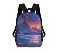 sinyumoney Mochilas Para Niños 17inch Mochila Fantasy Alien Landscape Mochila Impresa En 3D Para La Escuela Mochila De Moda Mochilas De Viaje Mochilas Escolares Para La Escuela O Para Viajar