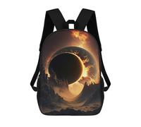 sinyumoney Mochilas Para Niños 17inch Mochila Fiery Eclipse Landscape Mochila Impresa En 3D Para La Escuela Mochila De Moda Mochilas De Viaje Mochilas Escolares Para La Escuela O Para Viajar