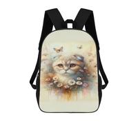 sinyumoney Mochilas Para Niños 17inch Mochila Floral Cat Art Print Mochila Impresa En 3D Para La Escuela Mochila De Moda Mochilas De Viaje Mochilas Escolares Para La Escuela O Para Viajar