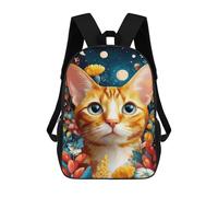 sinyumoney Mochilas Para Niños 17inch Mochila Floral Night Cat Art Print Mochila Impresa En 3D Para La Escuela Mochila De Moda Mochilas De Viaje Mochilas Escolares Para La Escuela O Para Viajar