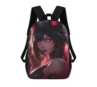 sinyumoney Mochilas Para Niños 17inch Mochila Fox Girl with Red Eyes Mochila Impresa En 3D Para La Escuela Mochila De Moda Mochilas De Viaje Mochilas Escolares Para La Escuela O Para Viajar
