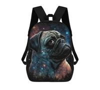 sinyumoney Mochilas Para Niños 17inch Mochila Galactic Pug Portrait -5 Mochila Impresa En 3D Para La Escuela Mochila De Moda Mochilas De Viaje Mochilas Escolares Para La Escuela O Para Viajar