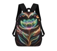 sinyumoney Mochilas Para Niños 17inch Mochila Galaxy Flower Neon Floral Mochila Impresa En 3D Para La Escuela Mochila De Moda Mochilas De Viaje Mochilas Escolares Para La Escuela O Para Viajar