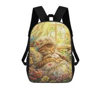 sinyumoney Mochilas Para Niños 17inch Mochila Garden Dreams Cute Cat Nap Mochila Impresa En 3D Para La Escuela Mochila De Moda Mochilas De Viaje Mochilas Escolares Para La Escuela O Para Viajar