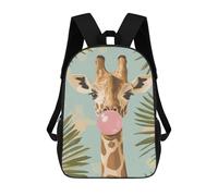 sinyumoney Mochilas Para Niños 17inch Mochila Giraffe Blowing Bubble Gum Mochila Impresa En 3D Para La Escuela Mochila De Moda Mochilas De Viaje Mochilas Escolares Para La Escuela O Para Viajar