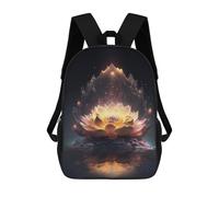 sinyumoney Mochilas Para Niños 17inch Mochila Glowing Lotus Reflection Mochila Impresa En 3D Para La Escuela Mochila De Moda Mochilas De Viaje Mochilas Escolares Para La Escuela O Para Viajar