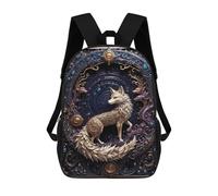 sinyumoney Mochilas Para Niños 17inch Mochila Golden Art FoxSteampunk Mochila Impresa En 3D Para La Escuela Mochila De Moda Mochilas De Viaje Mochilas Escolares Para La Escuela O Para Viajar