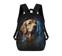 sinyumoney Mochilas Para Niños 17inch Mochila Golden Retriever in Starry Night Mochila Impresa En 3D Para La Escuela Mochila De Moda Mochilas De Viaje Mochilas Escolares Para La Escuela O Para Viajar