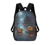 sinyumoney Mochilas Para Niños 17inch Mochila Halloween Night Haunted House Mochila Impresa En 3D Para La Escuela Mochila De Moda Mochilas De Viaje Mochilas Escolares Para La Escuela O Para Viajar