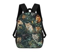 sinyumoney Mochilas Para Niños 17inch Mochila Jungle Cats in Amazon Rainforest Mochila Impresa En 3D Para La Escuela Mochila De Moda Mochilas De Viaje Mochilas Escolares Para La Escuela O Para Viajar