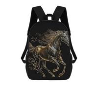 sinyumoney Mochilas Para Niños 17inch Mochila Majestic Golden Steed Mochila Impresa En 3D Para La Escuela Mochila De Moda Mochilas De Viaje Mochilas Escolares Para La Escuela O Para Viajar