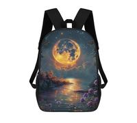 sinyumoney Mochilas Para Niños 17inch Mochila Moonlit River Reflections Mochila Impresa En 3D Para La Escuela Mochila De Moda Mochilas De Viaje Mochilas Escolares Para La Escuela O Para Viajar
