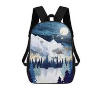 sinyumoney Mochilas Para Niños 17inch Mochila Moonlit Snow Mochila Impresa En 3D Para La Escuela Mochila De Moda Mochilas De Viaje Mochilas Escolares Para La Escuela O Para Viajar