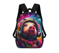sinyumoney Mochilas Para Niños 17inch Mochila Pig Astronaut Space Suit-15 Mochila Impresa En 3D Para La Escuela Mochila De Moda Mochilas De Viaje Mochilas Escolares Para La Escuela O Para Viajar