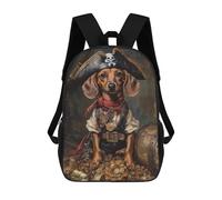 sinyumoney Mochilas Para Niños 17inch Mochila Pirate Dog Treasure Chest-38 Mochila Impresa En 3D Para La Escuela Mochila De Moda Mochilas De Viaje Mochilas Escolares Para La Escuela O Para Viajar