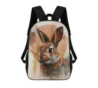 sinyumoney Mochilas Para Niños 17inch Mochila Rabbit Art Print -3 Mochila Impresa En 3D Para La Escuela Mochila De Moda Mochilas De Viaje Mochilas Escolares Para La Escuela O Para Viajar