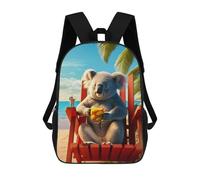 sinyumoney Mochilas Para Niños 17inch Mochila Raccoon Healing The Beach Mochila Impresa En 3D Para La Escuela Mochila De Moda Mochilas De Viaje Mochilas Escolares Para La Escuela O Para Viajar