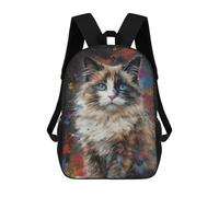 sinyumoney Mochilas Para Niños 17inch Mochila Ragdoll Cat Painting Mochila Impresa En 3D Para La Escuela Mochila De Moda Mochilas De Viaje Mochilas Escolares Para La Escuela O Para Viajar