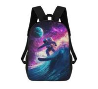 sinyumoney Mochilas Para Niños 17inch Mochila Space Surfing Adventure -5 Mochila Impresa En 3D Para La Escuela Mochila De Moda Mochilas De Viaje Mochilas Escolares Para La Escuela O Para Viajar