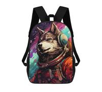 sinyumoney Mochilas Para Niños 17inch Mochila Space Wolf Adventure -1 Mochila Impresa En 3D Para La Escuela Mochila De Moda Mochilas De Viaje Mochilas Escolares Para La Escuela O Para Viajar