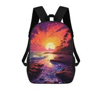 sinyumoney Mochilas Para Niños 17inch Mochila Sunset Beach Palm Trees Mochila Impresa En 3D Para La Escuela Mochila De Moda Mochilas De Viaje Mochilas Escolares Para La Escuela O Para Viajar