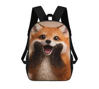 sinyumoney Mochilas Para Niños 17inch Mochila Surprised Fox Portrait Mochila Impresa En 3D Para La Escuela Mochila De Moda Mochilas De Viaje Mochilas Escolares Para La Escuela O Para Viajar