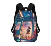 sinyumoney Mochilas Para Niños 17inch Mochila Train to A Fantasy World Mochila Impresa En 3D Para La Escuela Mochila De Moda Mochilas De Viaje Mochilas Escolares Para La Escuela O Para Viajar