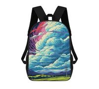 sinyumoney Mochilas Para Niños 17inch Mochila Vibrant Sky Over Rural Landscape Mochila Impresa En 3D Para La Escuela Mochila De Moda Mochilas De Viaje Mochilas Escolares Para La Escuela O Para Viajar