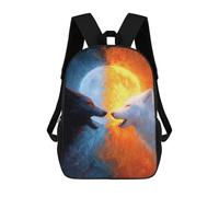 sinyumoney Mochilas Para Niños 17inch Mochila Yin Yang Wolves Art Print -1 Mochila Impresa En 3D Para La Escuela Mochila De Moda Mochilas De Viaje Mochilas Escolares Para La Escuela O Para Viajar
