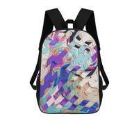 sinyumoney Mochilas Para Niños Abstract Colorful Collage Art Mochila Escolar Mochila Para Niños Mochila De Viaje Mochilas Para Libros Mochila Impresa En 3D Para Niños Y Niñas 17inch