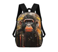 sinyumoney Mochilas Para Niños Abstract Monkey Painting Mochila Escolar Impresa En 3D Para Niños Mochilas De Viaje De Moda Para Niños Estudiantes Escolares 17inch