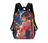 sinyumoney Mochilas Para Niños Anime Girl in Kimono Mochila Escolar Mochila Para Niños Mochila De Viaje Mochilas Para Libros Mochila Impresa En 3D Para Niños Y Niñas 17inch