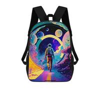 sinyumoney Mochilas Para Niños Astronaut Journey Through Space Mochila Escolar Mochila Para Niños Mochila De Viaje Mochilas Para Libros Mochila Impresa En 3D Para Niños Y Niñas 17inch